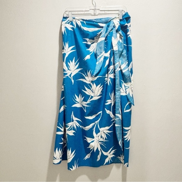SAND PEBBLE Women’s Blue Tropical SARONG Kkepa Pareo Beach Wrap Skirt Hawaii OS - Picture 1 of 7